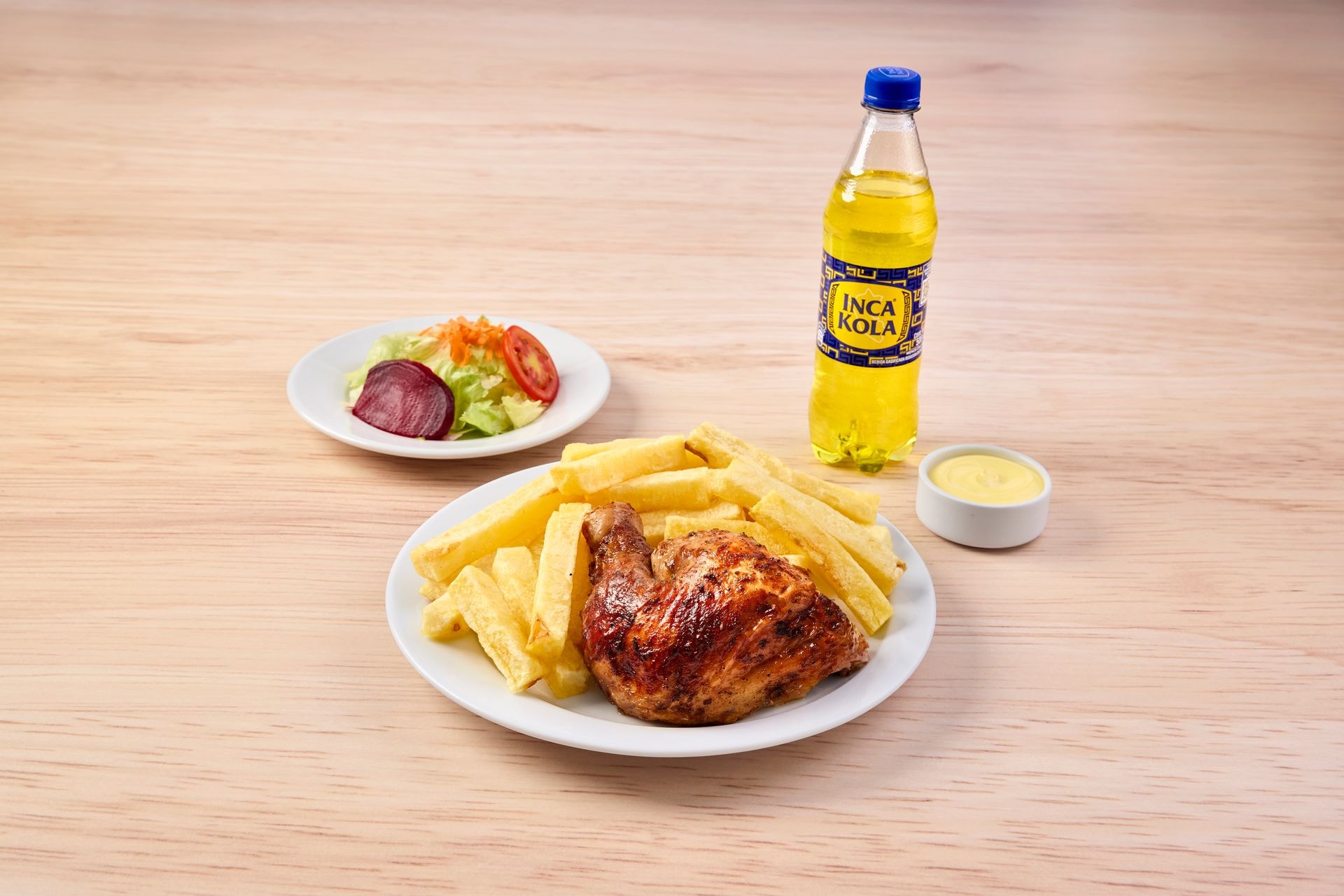 1/4 de pollo Norkys + papas + ensalada + gaseosa personal