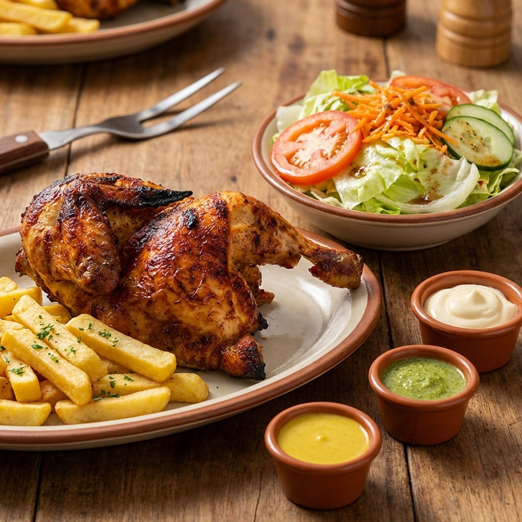 Medio pollo a la brasa